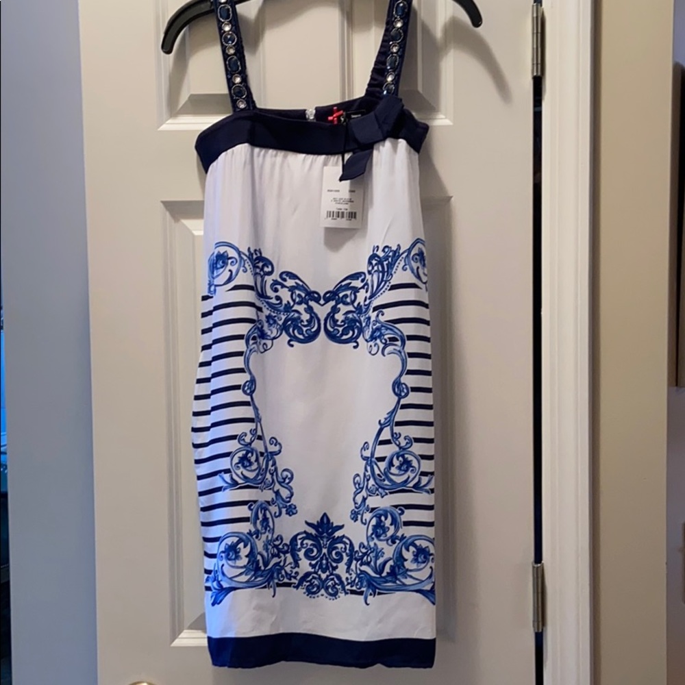 NWT Beautiful dress with stone embellished straps